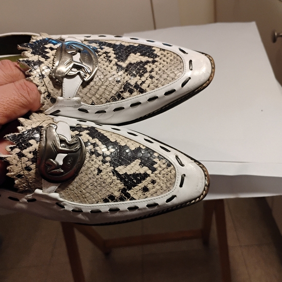 DONALD J PLINER Western Iguana Leather Mule Loafers Size 7M - Picture 3 of 15